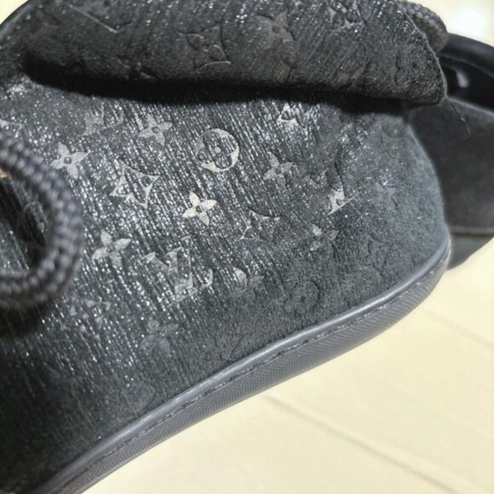 LOUIS VUITTON Boots Heel Monogram Suede Black EU36.5 RARE! - Picture 2 of 16